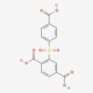 molecular formula C15H10O8S B4927022 2-[(4-carboxyphenyl)sulfonyl]terephthalic acid 