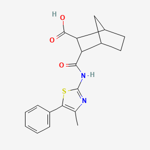 molecular formula C19H20N2O3S B4927036 3-{[(4-methyl-5-phenyl-1,3-thiazol-2-yl)amino]carbonyl}bicyclo[2.2.1]heptane-2-carboxylic acid 