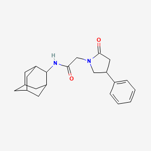 molecular formula C22H28N2O2 B4927056 N-2-adamantyl-2-(2-oxo-4-phenyl-1-pyrrolidinyl)acetamide 