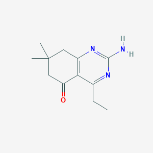 molecular formula C12H17N3O B4927066 2-amino-4-ethyl-7,7-dimethyl-7,8-dihydro-5(6H)-quinazolinone 