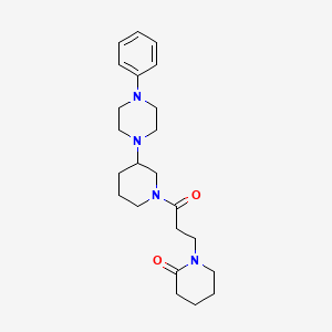molecular formula C23H34N4O2 B4927082 1-{3-oxo-3-[3-(4-phenyl-1-piperazinyl)-1-piperidinyl]propyl}-2-piperidinone 