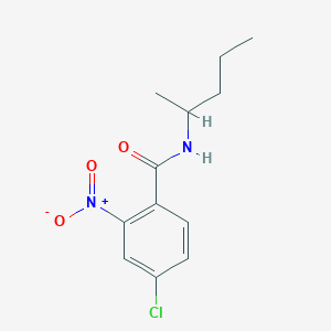 molecular formula C12H15ClN2O3 B4927089 4-chloro-N-(1-methylbutyl)-2-nitrobenzamide 