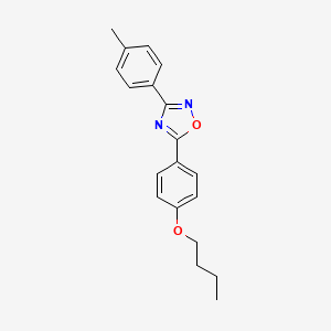 molecular formula C19H20N2O2 B4927113 5-(4-butoxyphenyl)-3-(4-methylphenyl)-1,2,4-oxadiazole 
