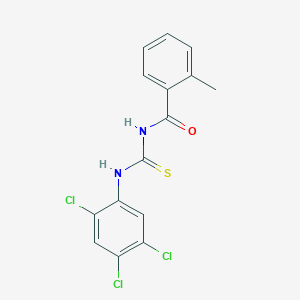 molecular formula C15H11Cl3N2OS B4927118 2-methyl-N-{[(2,4,5-trichlorophenyl)amino]carbonothioyl}benzamide 