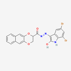 molecular formula C21H13Br2N3O4 B4927123 N'-(5,7-dibromo-2-oxo-1,2-dihydro-3H-indol-3-ylidene)-2,3-dihydronaphtho[2,3-b][1,4]dioxine-2-carbohydrazide 