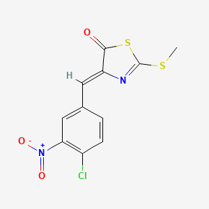 4-(4-chloro-3-nitrobenzylidene)-2-(methylthio)-1,3-thiazol-5(4H)-one