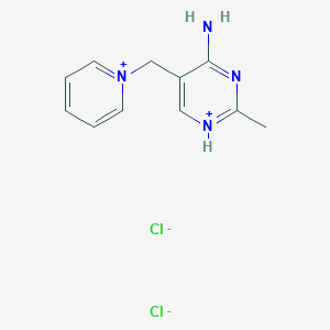 molecular formula C11H14Cl2N4 B4927137 4-amino-2-methyl-5-(1-pyridiniumylmethyl)pyrimidin-1-ium dichloride 