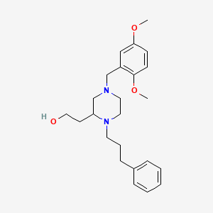 molecular formula C24H34N2O3 B4927146 2-[4-(2,5-dimethoxybenzyl)-1-(3-phenylpropyl)-2-piperazinyl]ethanol 