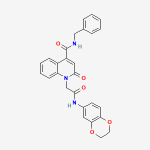 molecular formula C27H23N3O5 B4927148 N-benzyl-1-[2-(2,3-dihydro-1,4-benzodioxin-6-ylamino)-2-oxoethyl]-2-oxo-1,2-dihydro-4-quinolinecarboxamide 