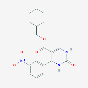 molecular formula C19H23N3O5 B4927166 cyclohexylmethyl 6-methyl-4-(3-nitrophenyl)-2-oxo-1,2,3,4-tetrahydro-5-pyrimidinecarboxylate 
