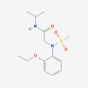 molecular formula C14H22N2O4S B4927180 N~2~-(2-ethoxyphenyl)-N~1~-isopropyl-N~2~-(methylsulfonyl)glycinamide 