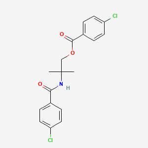 molecular formula C18H17Cl2NO3 B4927198 2-[(4-chlorobenzoyl)amino]-2-methylpropyl 4-chlorobenzoate 