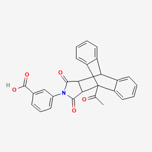molecular formula C27H19NO5 B4927239 3-(1-acetyl-16,18-dioxo-17-azapentacyclo[6.6.5.0~2,7~.0~9,14~.0~15,19~]nonadeca-2,4,6,9,11,13-hexaen-17-yl)benzoic acid 