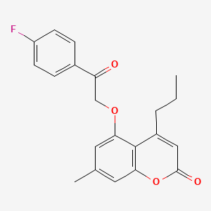 molecular formula C21H19FO4 B4927244 5-[2-(4-fluorophenyl)-2-oxoethoxy]-7-methyl-4-propyl-2H-chromen-2-one 