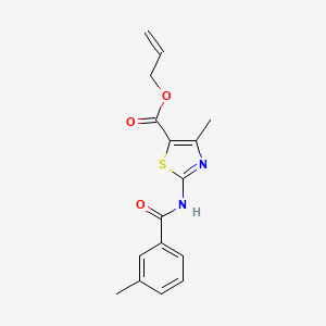 molecular formula C16H16N2O3S B4927266 allyl 4-methyl-2-[(3-methylbenzoyl)amino]-1,3-thiazole-5-carboxylate 