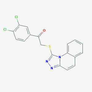 1-(3,4-Dichlorophenyl)-2-([1,2,4]triazolo[4,3-a]quinolin-1-ylsulfanyl)ethanone