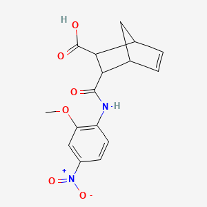 molecular formula C16H16N2O6 B4927274 3-{[(2-methoxy-4-nitrophenyl)amino]carbonyl}bicyclo[2.2.1]hept-5-ene-2-carboxylic acid 