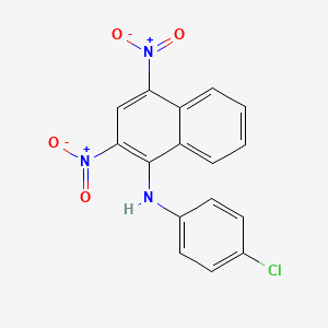 molecular formula C16H10ClN3O4 B4927285 (4-chlorophenyl)(2,4-dinitro-1-naphthyl)amine 