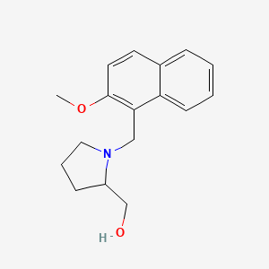 molecular formula C17H21NO2 B4927290 {1-[(2-methoxy-1-naphthyl)methyl]-2-pyrrolidinyl}methanol 