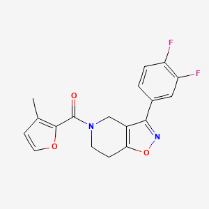 molecular formula C18H14F2N2O3 B4927328 3-(3,4-difluorophenyl)-5-(3-methyl-2-furoyl)-4,5,6,7-tetrahydroisoxazolo[4,5-c]pyridine 