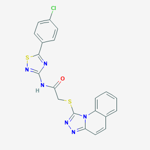 N-[5-(4-chlorophenyl)-1,2,4-thiadiazol-3-yl]-2-([1,2,4]triazolo[4,3-a]quinolin-1-ylsulfanyl)acetamide