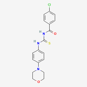 molecular formula C18H18ClN3O2S B4927344 4-chloro-N-({[4-(4-morpholinyl)phenyl]amino}carbonothioyl)benzamide 