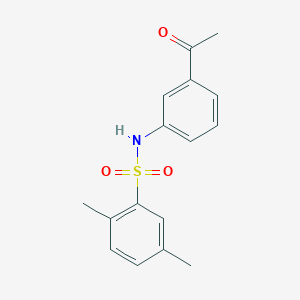 molecular formula C16H17NO3S B492736 N-(3-acetylphenyl)-2,5-dimethylbenzenesulfonamide 