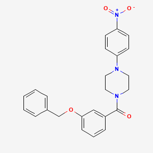 molecular formula C24H23N3O4 B4927368 1-[3-(benzyloxy)benzoyl]-4-(4-nitrophenyl)piperazine 