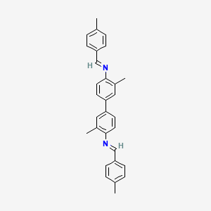 molecular formula C30H28N2 B4927382 3,3'-dimethyl-N,N'-bis(4-methylbenzylidene)-4,4'-biphenyldiamine 