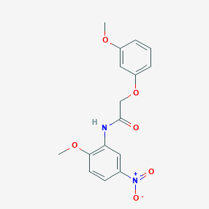 molecular formula C16H16N2O6 B4927395 N-(2-methoxy-5-nitrophenyl)-2-(3-methoxyphenoxy)acetamide 