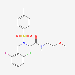 molecular formula C19H22ClFN2O4S B4927417 N~2~-(2-chloro-6-fluorobenzyl)-N~1~-(2-methoxyethyl)-N~2~-[(4-methylphenyl)sulfonyl]glycinamide 
