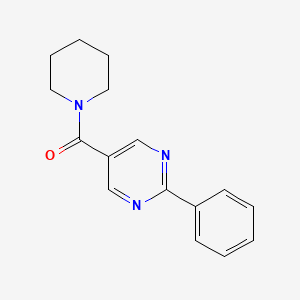 molecular formula C16H17N3O B4927421 2-phenyl-5-(1-piperidinylcarbonyl)pyrimidine 
