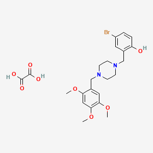 molecular formula C23H29BrN2O8 B4927428 4-bromo-2-{[4-(2,4,5-trimethoxybenzyl)-1-piperazinyl]methyl}phenol ethanedioate (salt) 