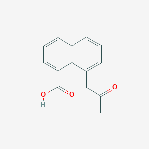molecular formula C14H12O3 B4927433 8-(2-oxopropyl)-1-naphthoic acid 