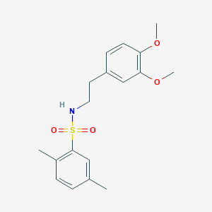 molecular formula C18H23NO4S B492744 N-[2-(3,4-dimethoxyphenyl)ethyl]-2,5-dimethylbenzenesulfonamide CAS No. 321706-28-9