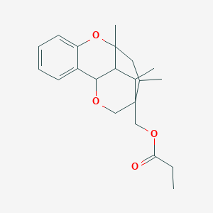 molecular formula C21H28O4 B4927456 (9,11,13-trimethyl-8,15-dioxatetracyclo[10.2.2.0~2,7~.0~9,14~]hexadeca-2,4,6-trien-12-yl)methyl propionate 
