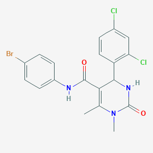 molecular formula C19H16BrCl2N3O2 B4927464 N-(4-bromophenyl)-4-(2,4-dichlorophenyl)-1,6-dimethyl-2-oxo-1,2,3,4-tetrahydro-5-pyrimidinecarboxamide 