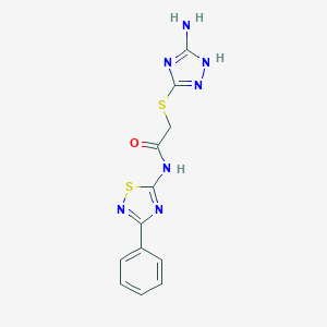 2-[(5-amino-1H-1,2,4-triazol-3-yl)sulfanyl]-N-(3-phenyl-1,2,4-thiadiazol-5-yl)acetamide
