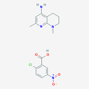 molecular formula C17H19ClN4O4 B4927506 2-chloro-5-nitrobenzoic acid - 2,8-dimethyl-5,6,7,8-tetrahydro-1,8-naphthyridin-4-amine (1:1) 