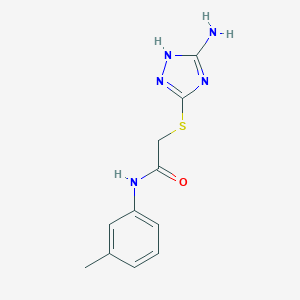 2-[(5-amino-1H-1,2,4-triazol-3-yl)sulfanyl]-N-(3-methylphenyl)acetamide