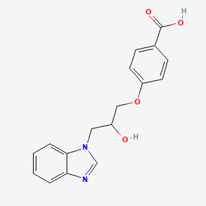 molecular formula C17H16N2O4 B4927514 4-[3-(1H-benzimidazol-1-yl)-2-hydroxypropoxy]benzoic acid 