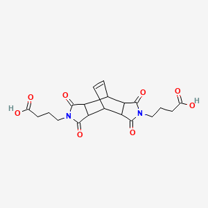 molecular formula C20H22N2O8 B4927556 4,4'-(3,5,9,11-tetraoxo-4,10-diazatetracyclo[5.5.2.0~2,6~.0~8,12~]tetradec-13-ene-4,10-diyl)dibutanoic acid 