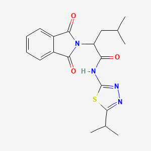 molecular formula C19H22N4O3S B4927565 2-(1,3-dioxo-1,3-dihydro-2H-isoindol-2-yl)-N-(5-isopropyl-1,3,4-thiadiazol-2-yl)-4-methylpentanamide 