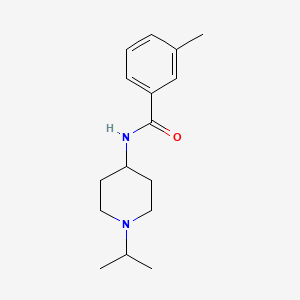 molecular formula C16H24N2O B4927586 N-(1-isopropyl-4-piperidinyl)-3-methylbenzamide 