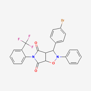 molecular formula C24H16BrF3N2O3 B4927595 3-(4-bromophenyl)-2-phenyl-5-[2-(trifluoromethyl)phenyl]dihydro-2H-pyrrolo[3,4-d]isoxazole-4,6(3H,5H)-dione 