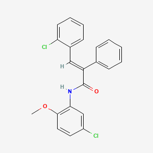molecular formula C22H17Cl2NO2 B4927621 N-(5-chloro-2-methoxyphenyl)-3-(2-chlorophenyl)-2-phenylacrylamide 
