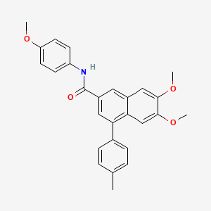 molecular formula C27H25NO4 B4927625 6,7-dimethoxy-N-(4-methoxyphenyl)-4-(4-methylphenyl)-2-naphthamide 