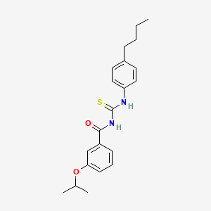 molecular formula C21H26N2O2S B4927665 N-{[(4-butylphenyl)amino]carbonothioyl}-3-isopropoxybenzamide 