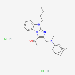 molecular formula C27H38Cl2N4O B4927675 1-(2-{[1-adamantyl(methyl)amino]methyl}-9-butyl-9H-imidazo[1,2-a]benzimidazol-3-yl)ethanone dihydrochloride 