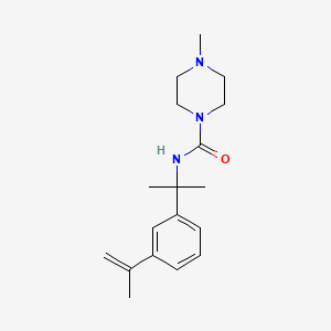 molecular formula C18H27N3O B4927679 N-[1-(3-isopropenylphenyl)-1-methylethyl]-4-methyl-1-piperazinecarboxamide 